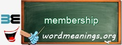 WordMeaning blackboard for membership